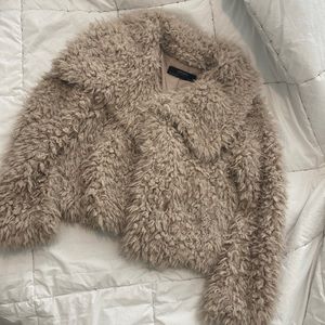 Faux Fur Zara Outerwear Jacket